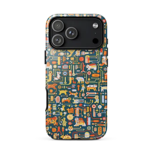 Circuit Critters on a Tough Case for iPhone®