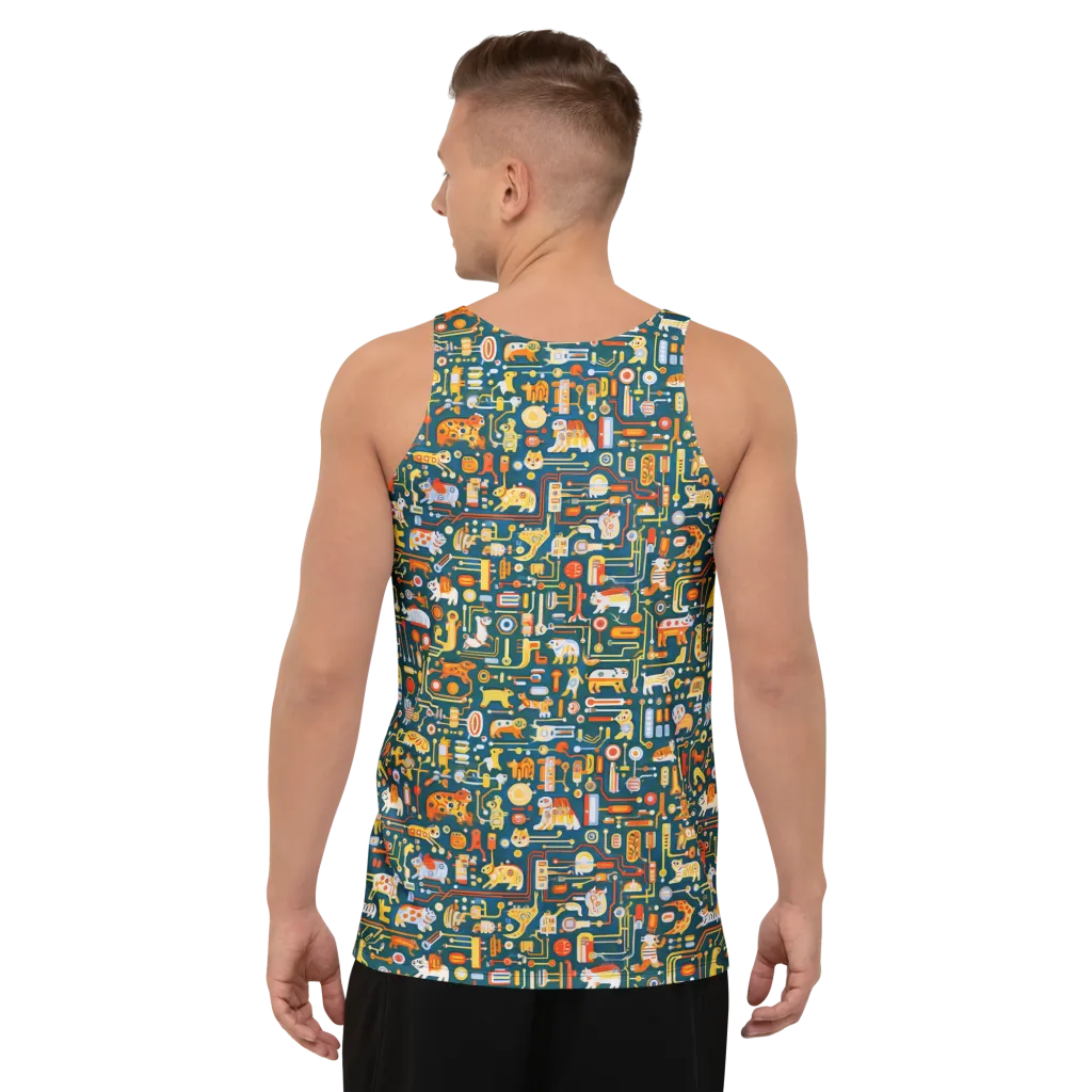 Circuit Critters on Men's Tank Top — Back