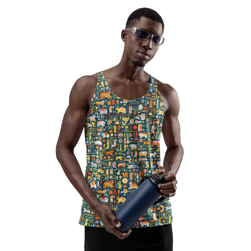Circuit Critters on Men's Tank Top — Front