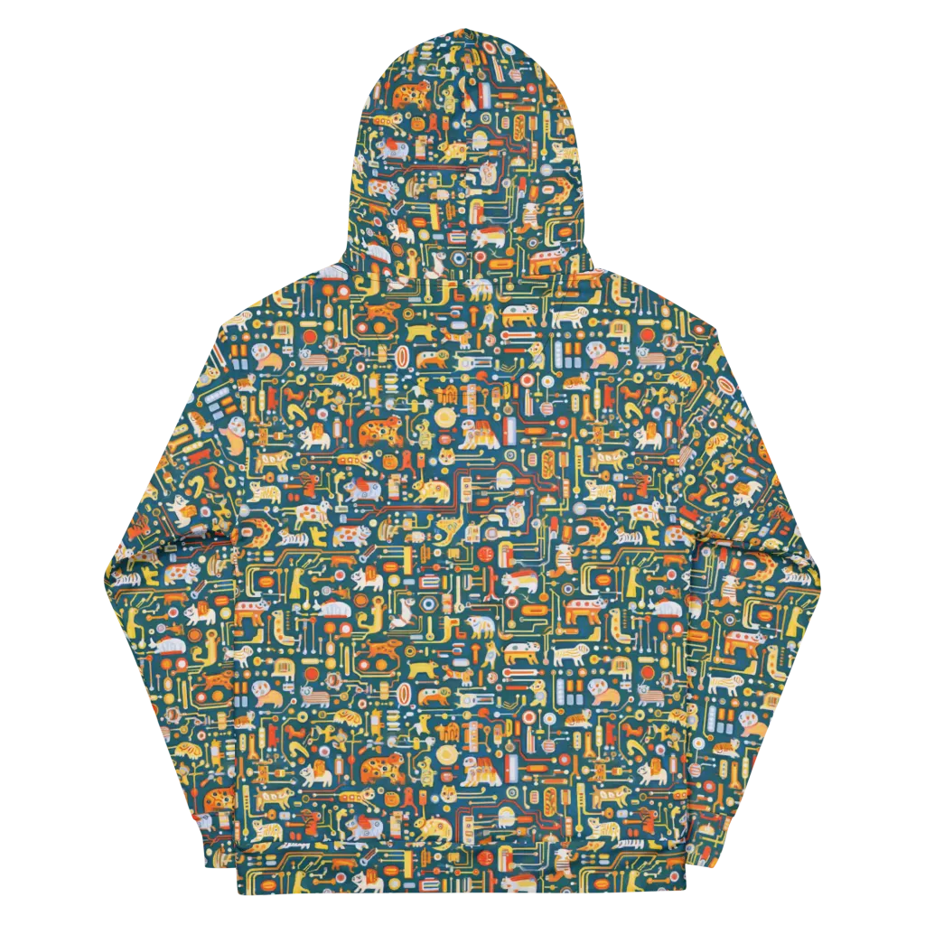 Circuit Critters on Cotton Hoodie — Back