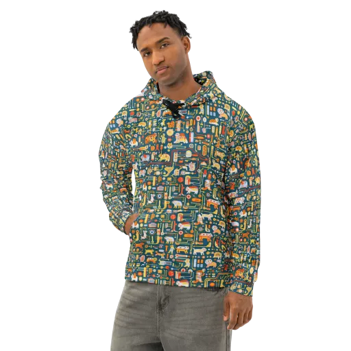 Circuit Critters on a Cotton Hoodie