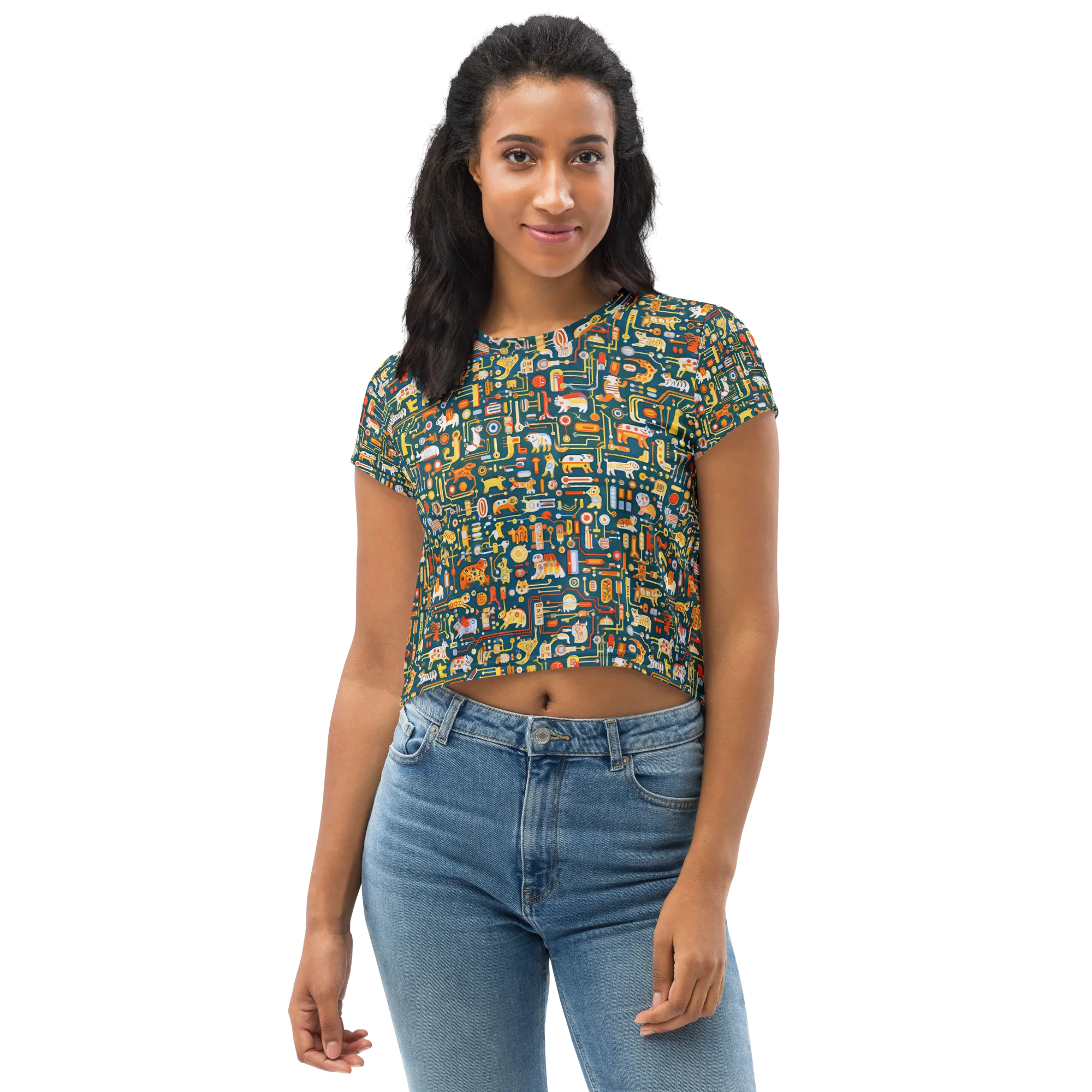 Circuit Critters on Crop Tee — Front
