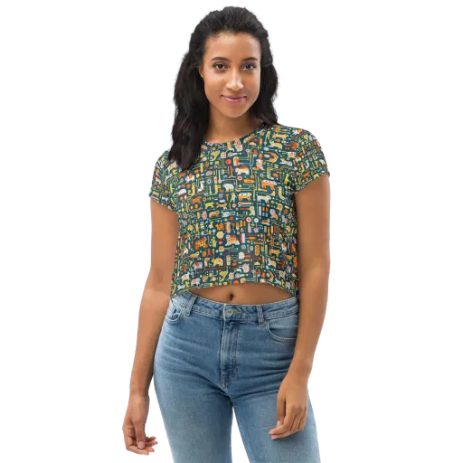 Circuit Critters on a Crop Tee