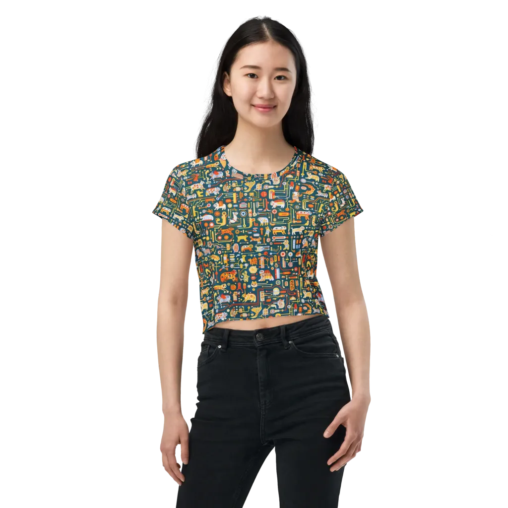Circuit Critters on Crop Tee — Front