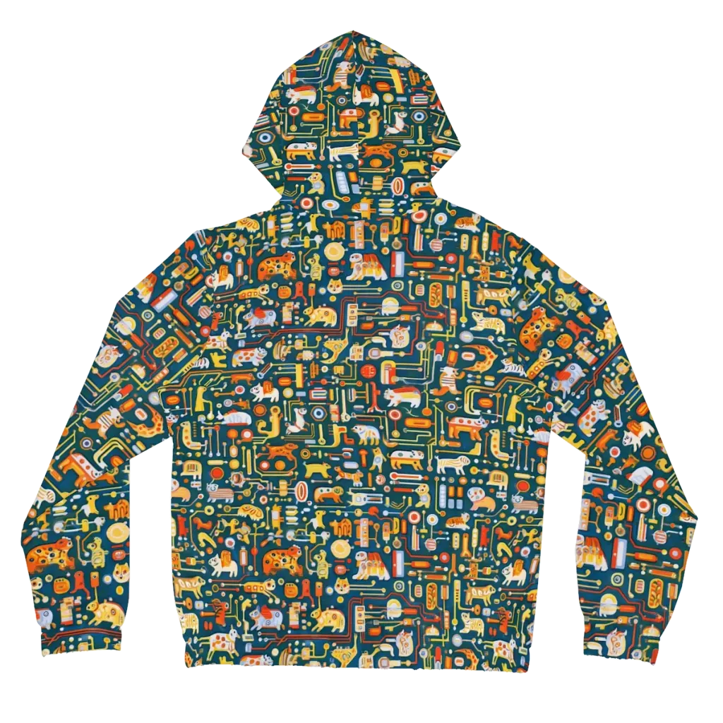 Circuit Critters on Women's Full-Zip Hoodie — Back