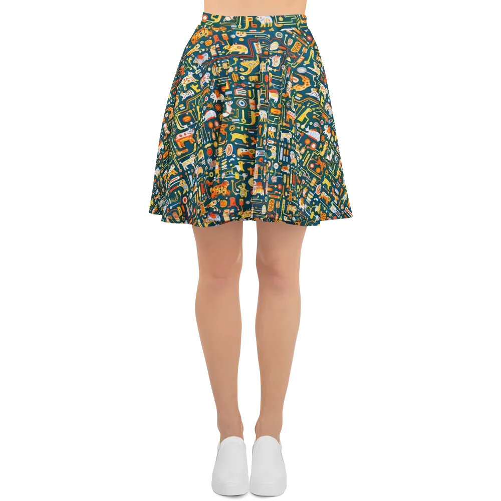 Circuit Critters on Skater Skirt — Front
