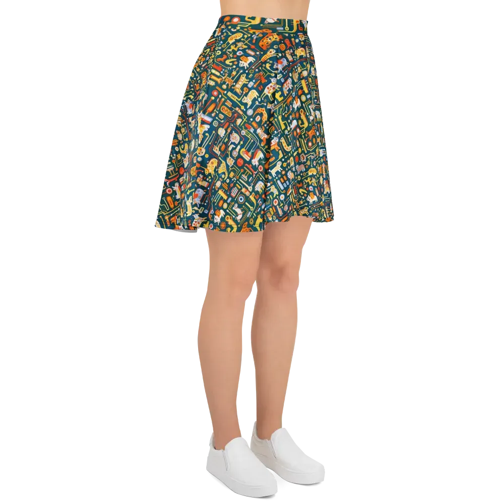 Circuit Critters on Skater Skirt — Right