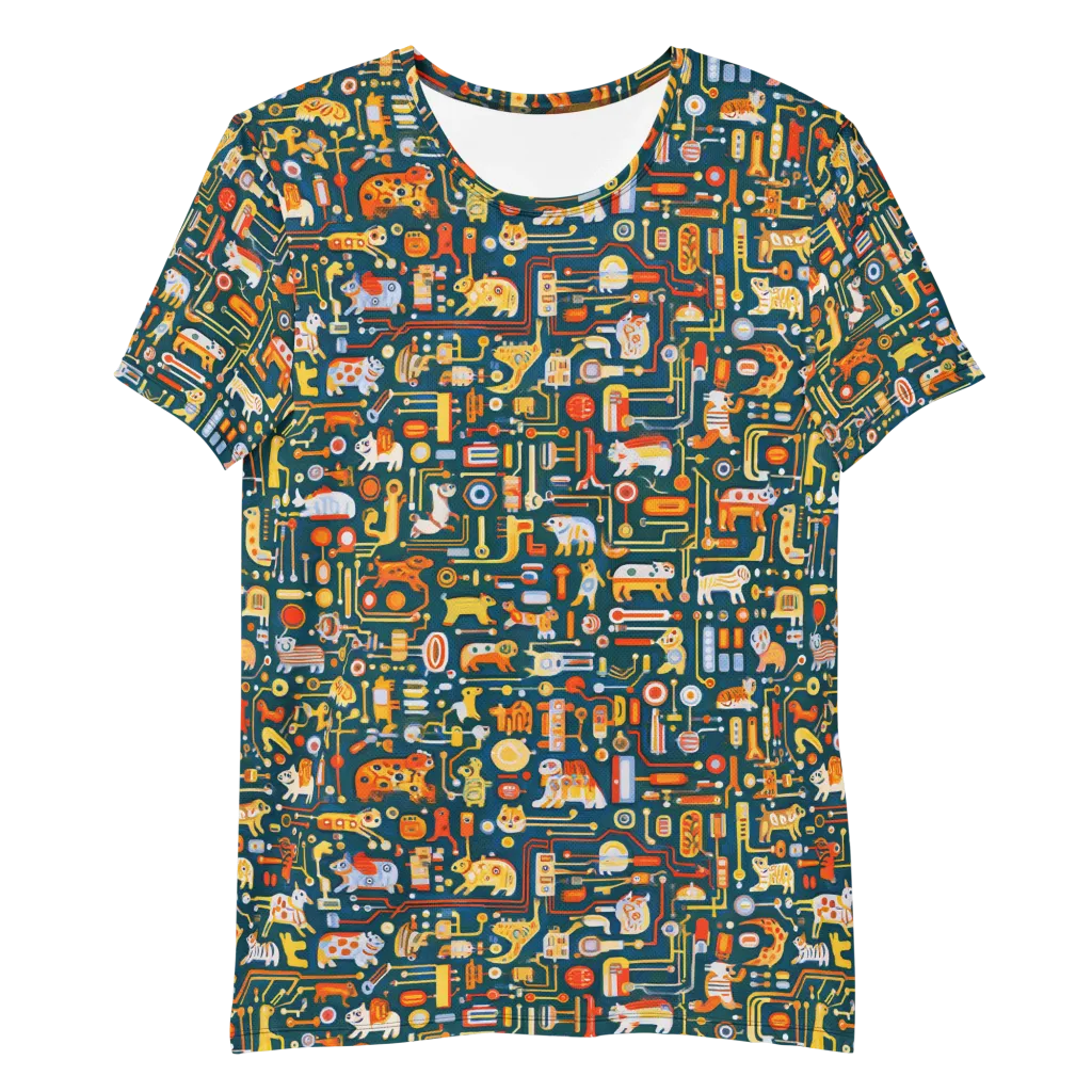 Circuit Critters on Men's Athletic T-Shirt — Front