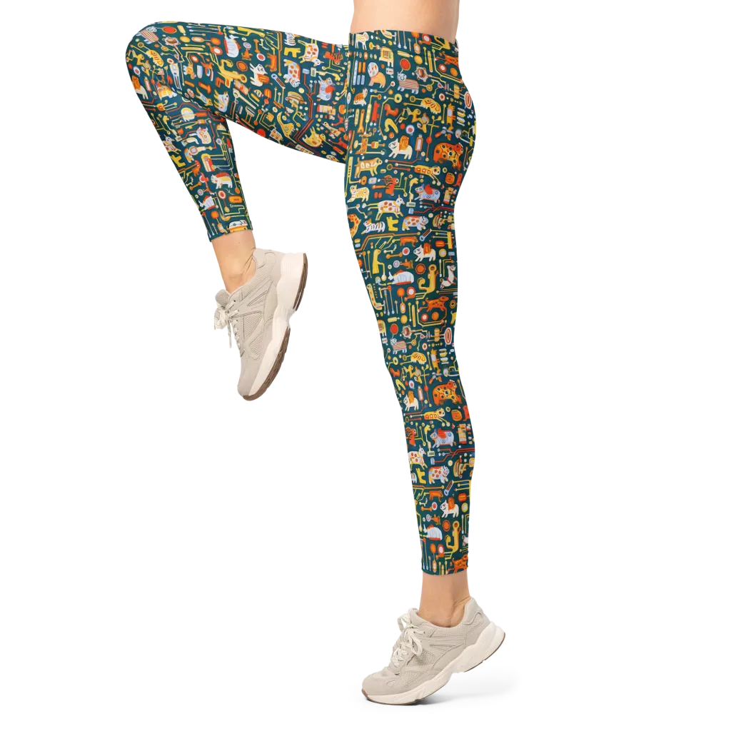 Circuit Critters on Leggings — Left