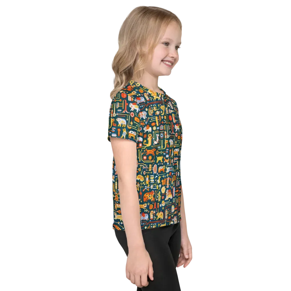 Circuit Critters on Kids Crew Neck T-Shirt — Right