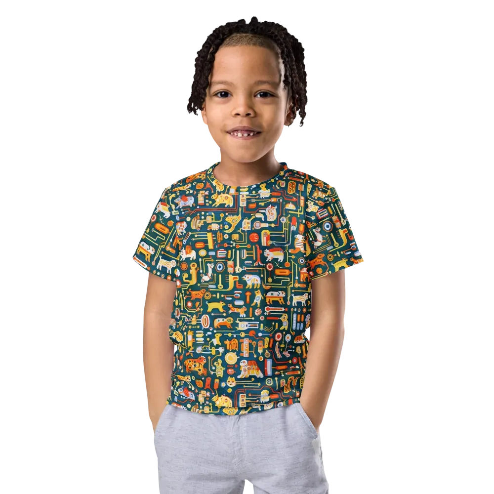 Circuit Critters on Kids Crew Neck T-Shirt — Front
