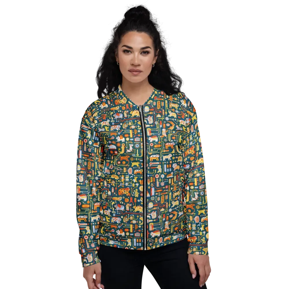 Circuit Critters on Bomber Jacket — Front