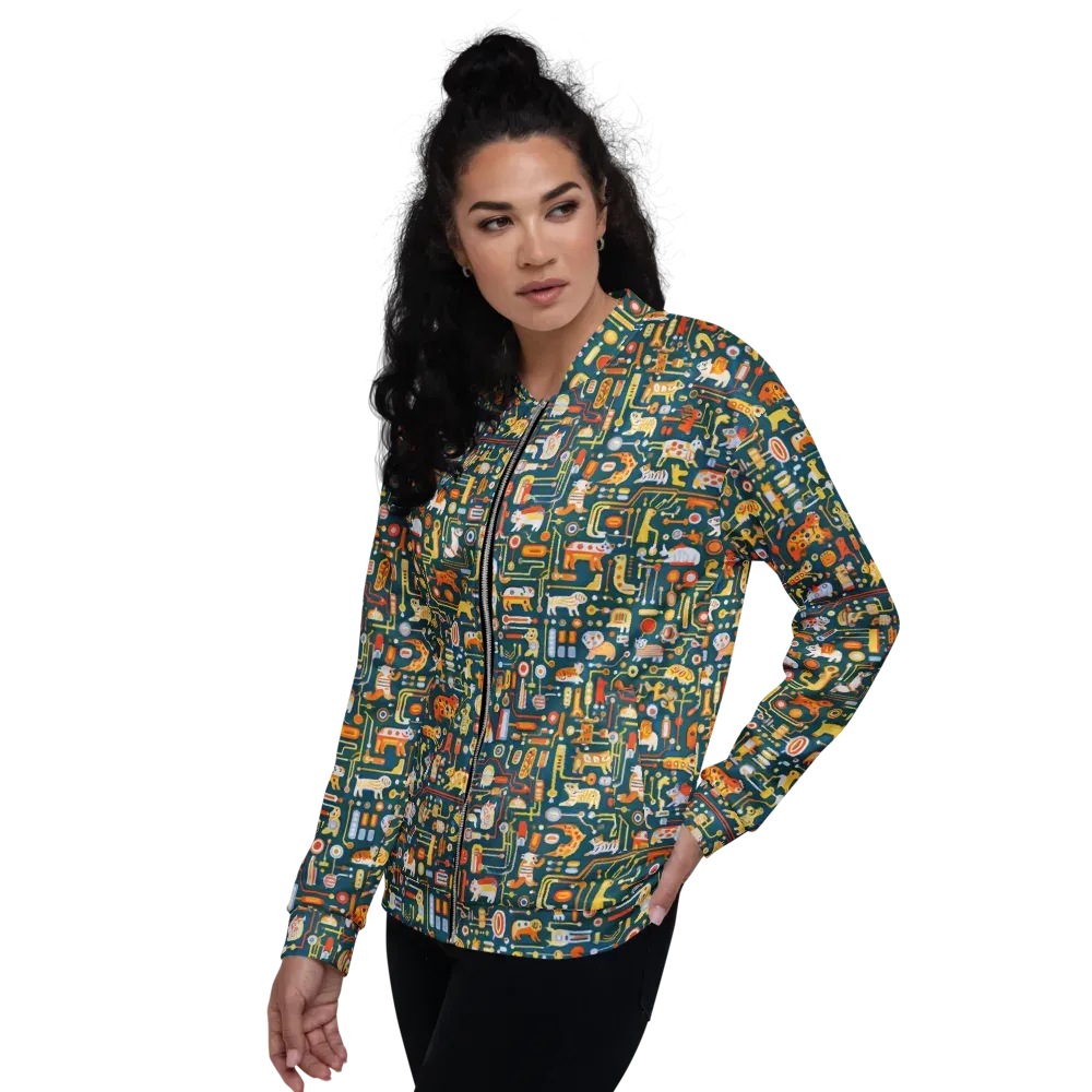 Circuit Critters on Bomber Jacket — Left