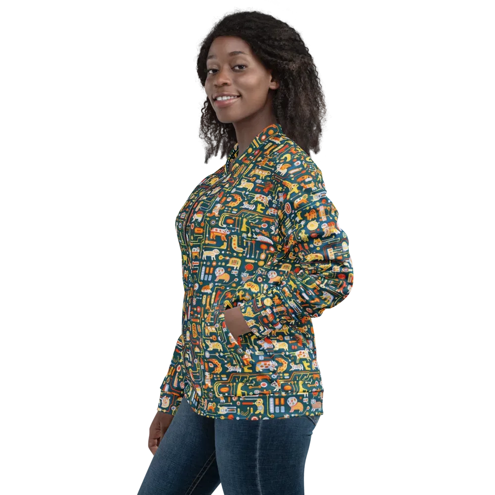 Circuit Critters on Bomber Jacket — Left