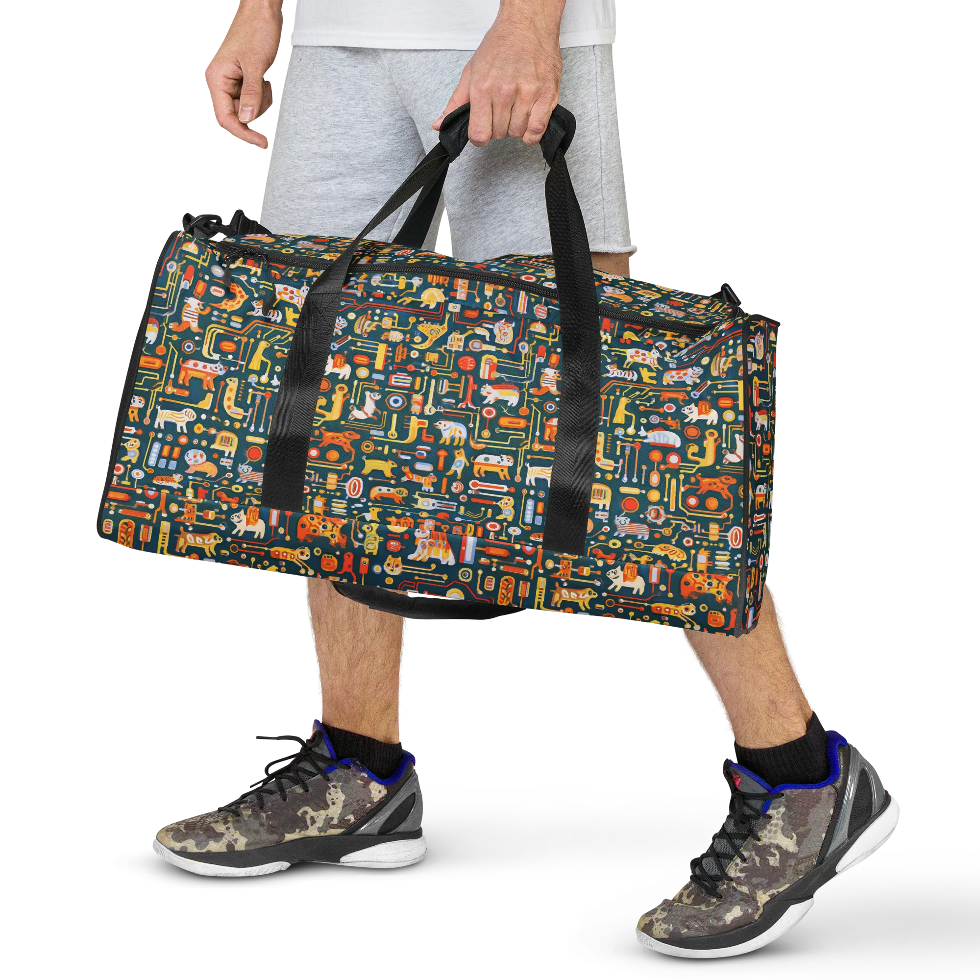 Circuit Critters on Duffle Bag — Front