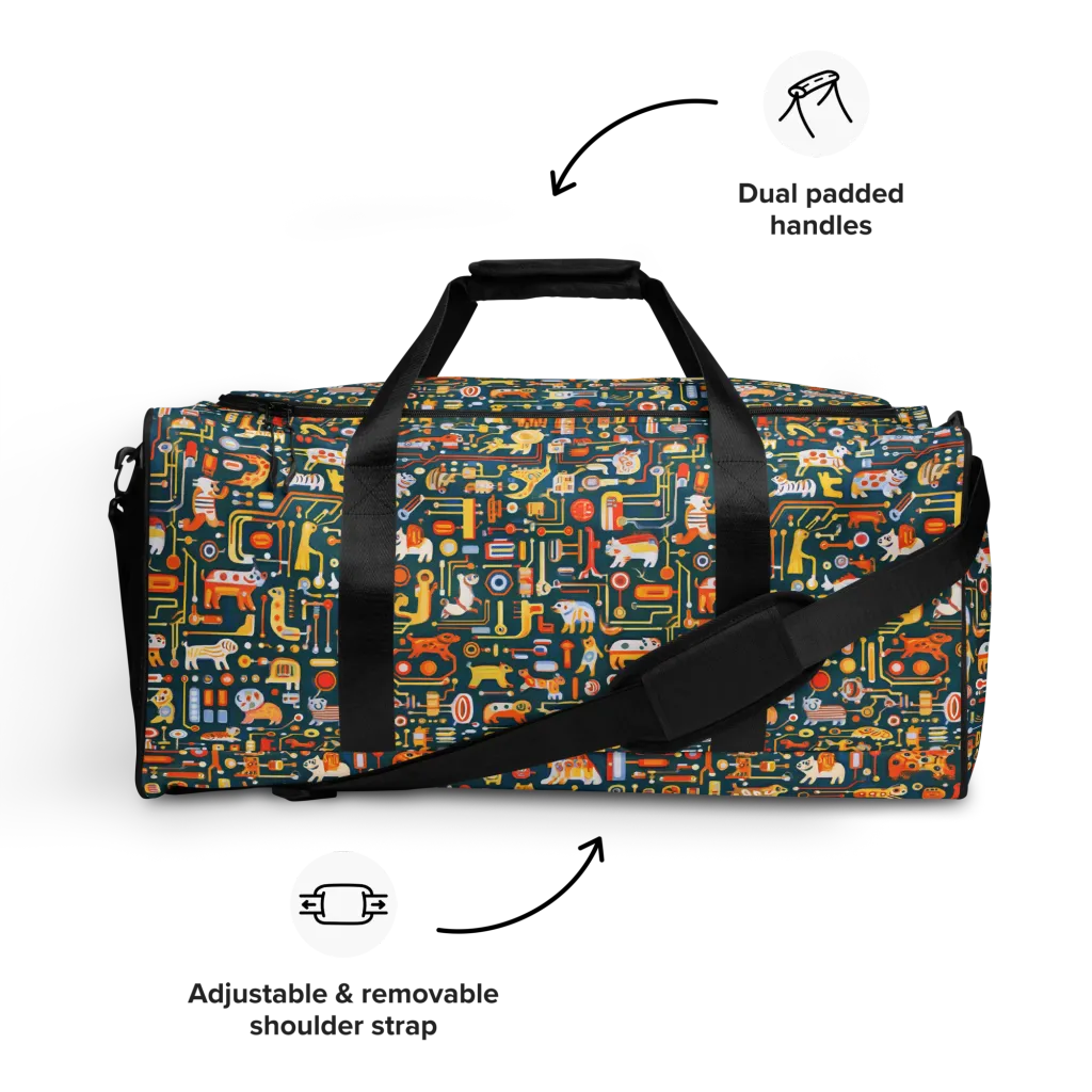 Circuit Critters on Duffle Bag — Front