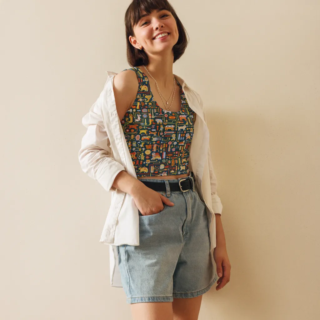 Circuit Critters on Crop Top — Front
