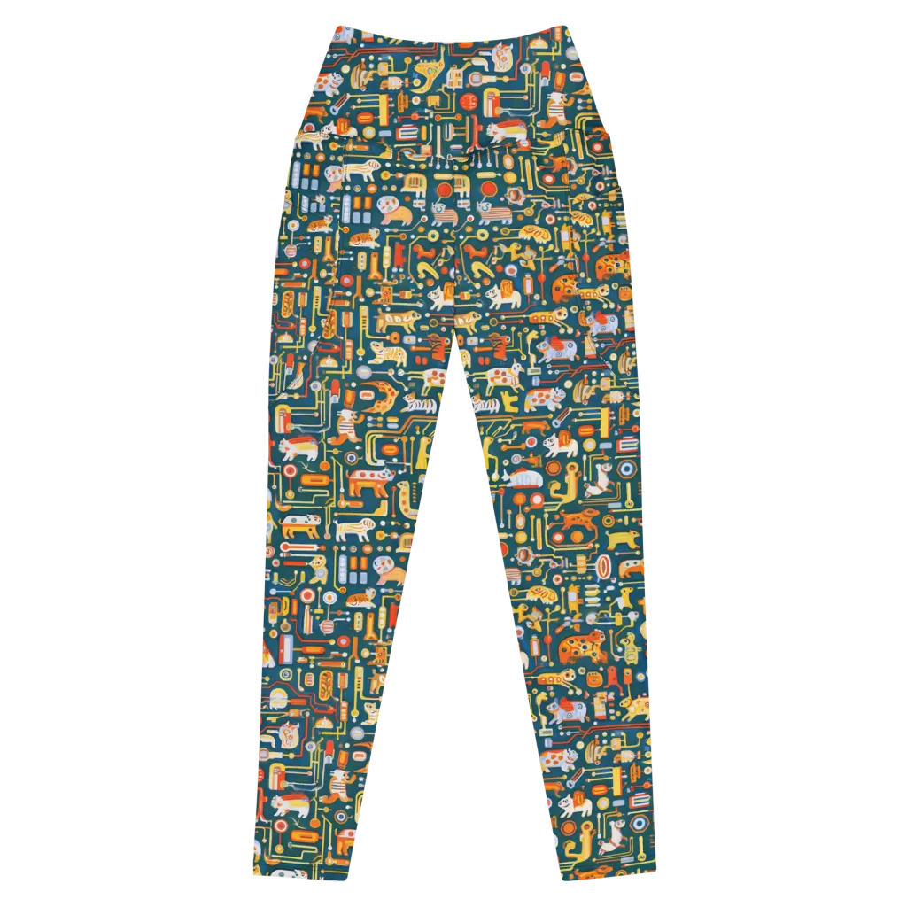 Circuit Critters on Leggings with Pockets — Front