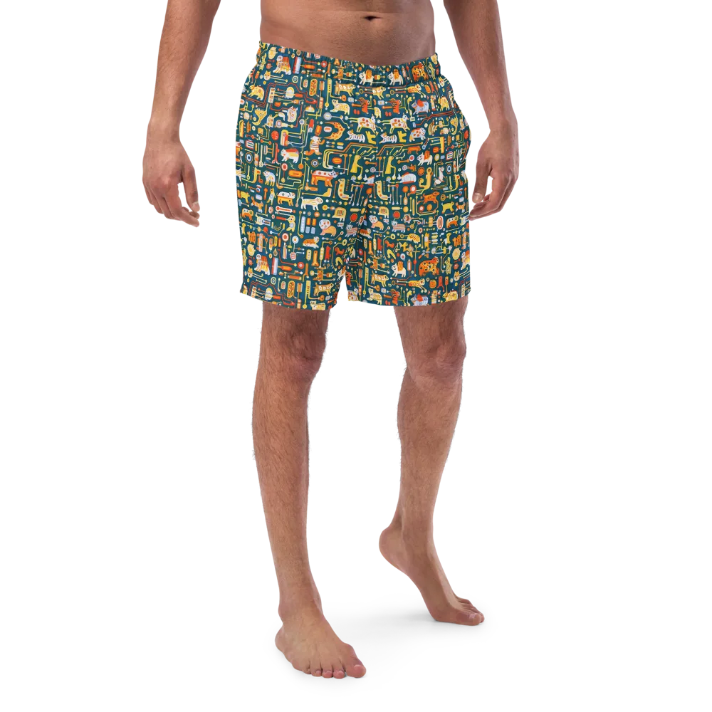 Circuit Critters on Swim Trunks — Front