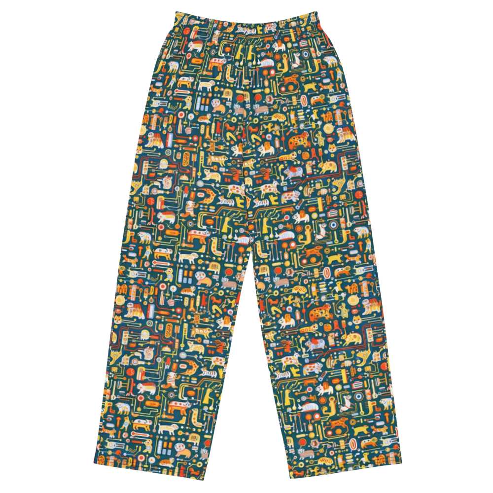 Circuit Critters on Wide-Leg Pants — Front