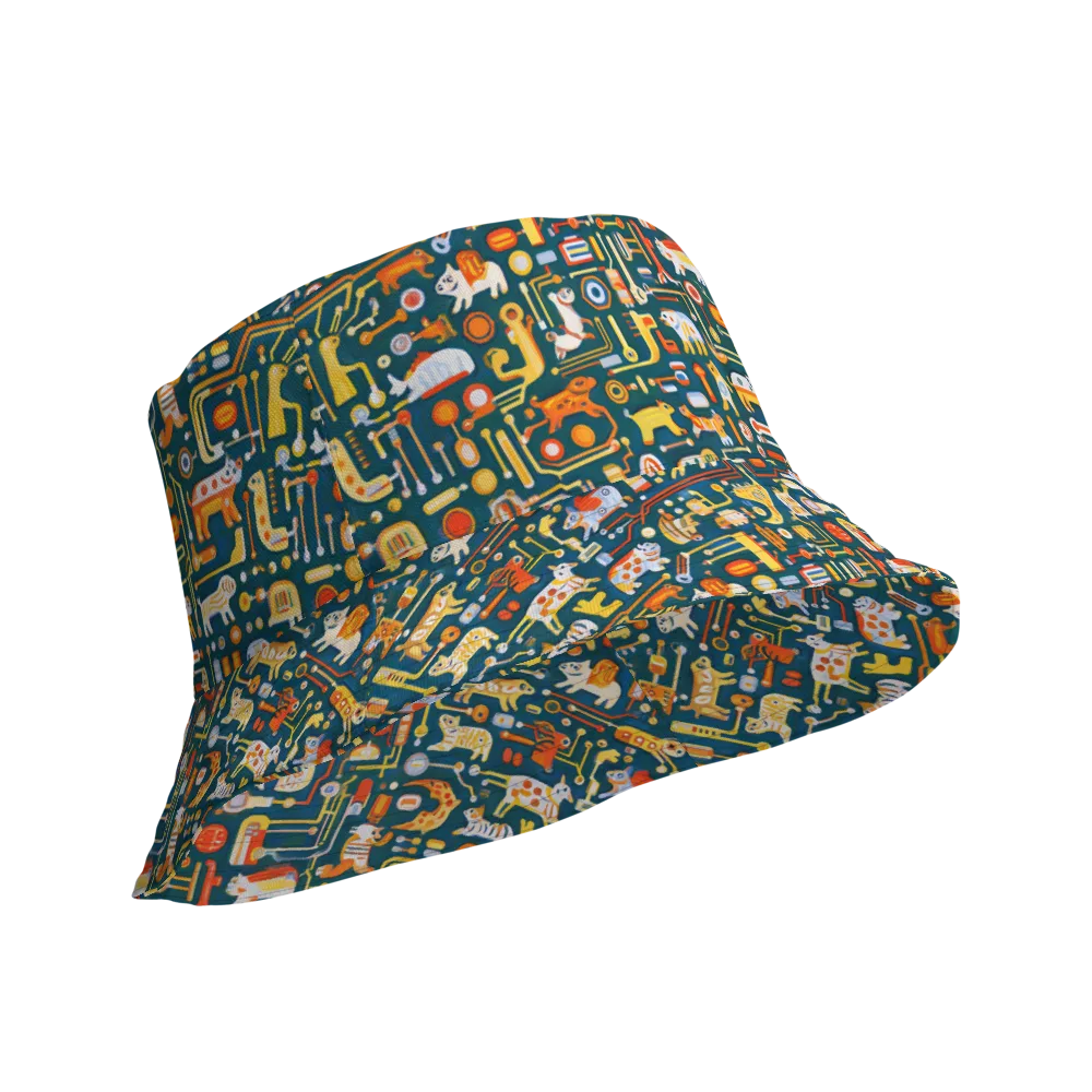 Circuit Critters on Reversible Bucket Hat — Product details Outside