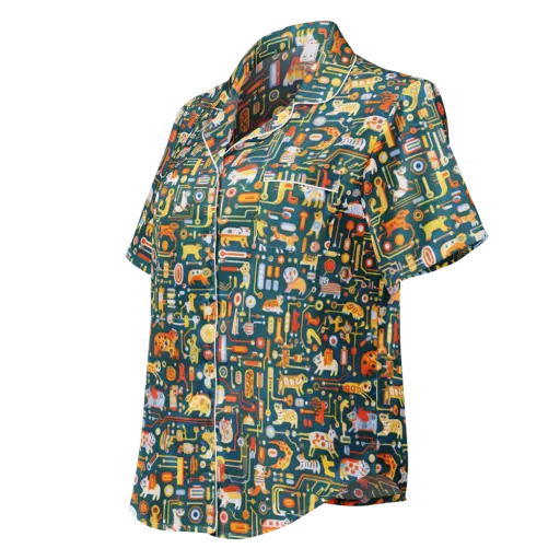 Circuit Critters on a Women's Short Sleeve Pajama Top