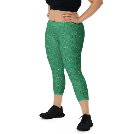 Golden Motherboard on a Capri Leggings