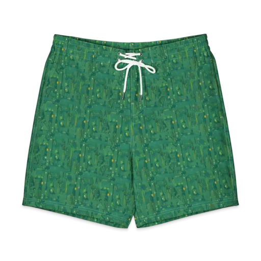 Golden Motherboard on a Men's Board Shorts