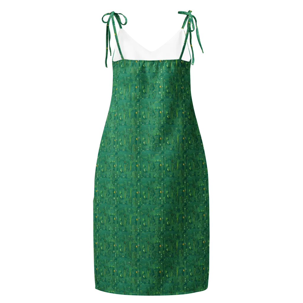 Golden Motherboard on Slip Dress — Back