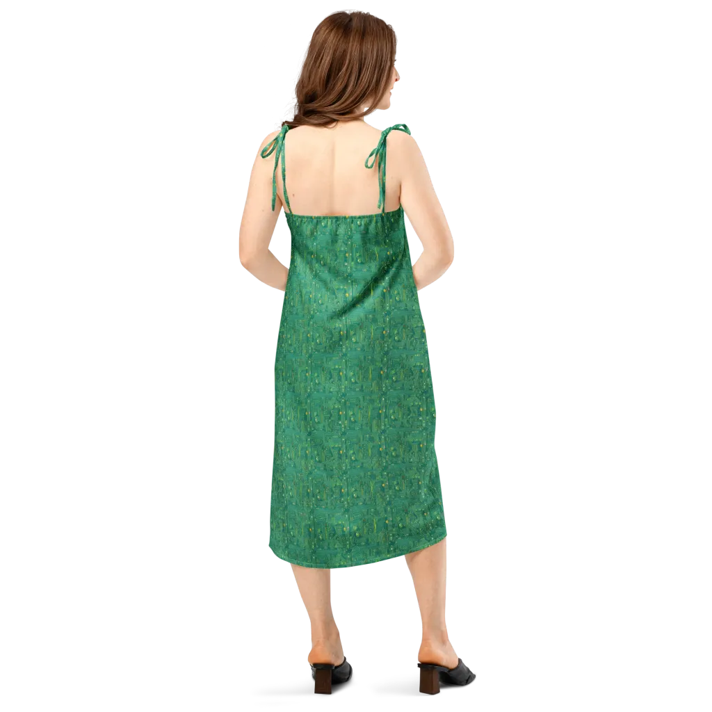 Golden Motherboard on Slip Dress — Back