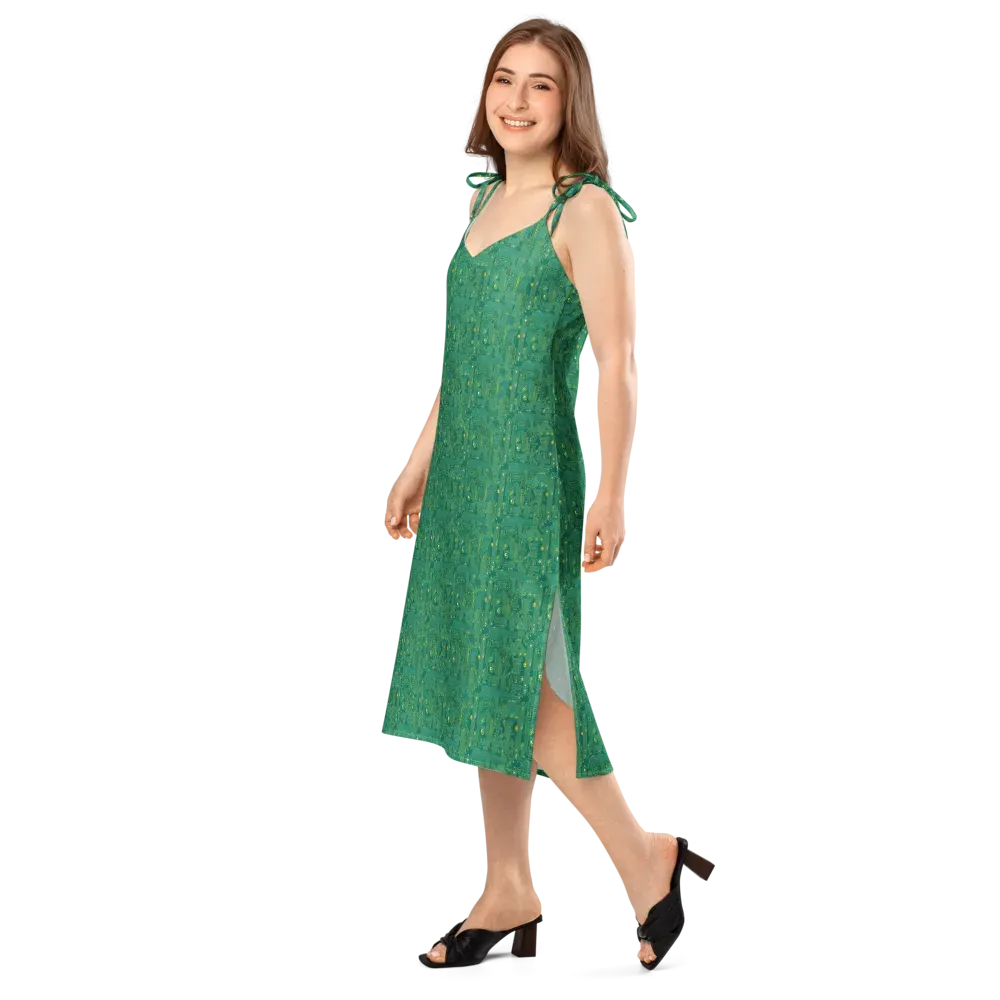 Golden Motherboard on Slip Dress — Left Front