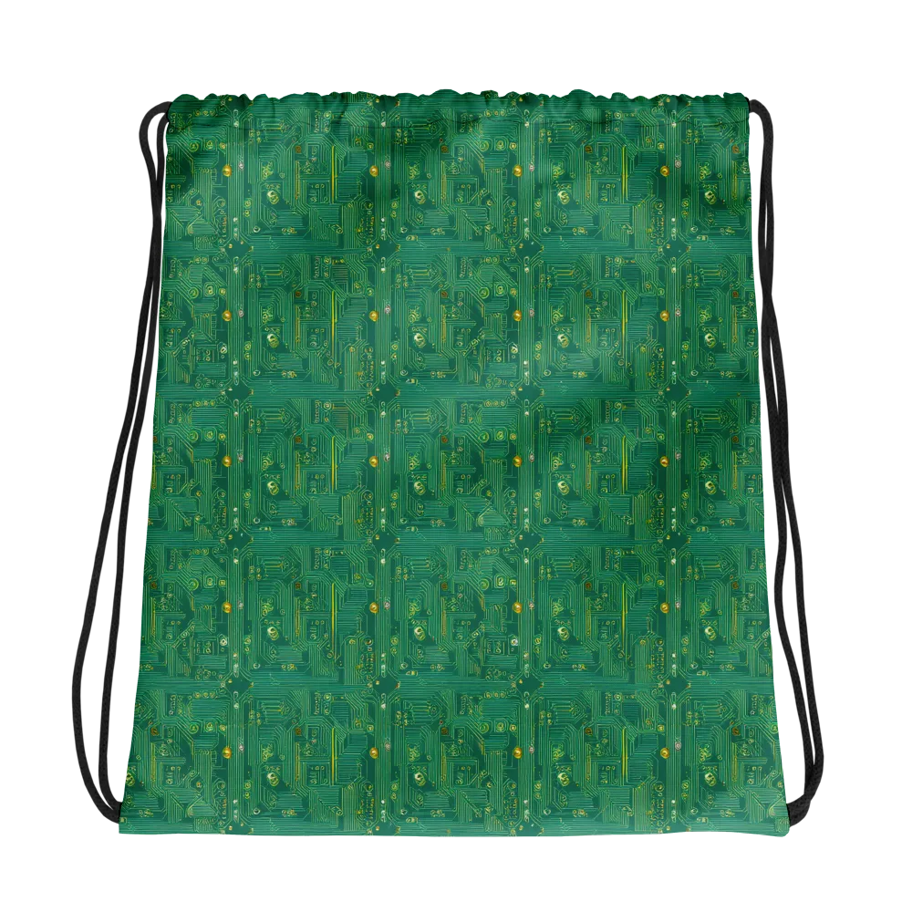 Golden Motherboard on Drawstring Bag — Photo