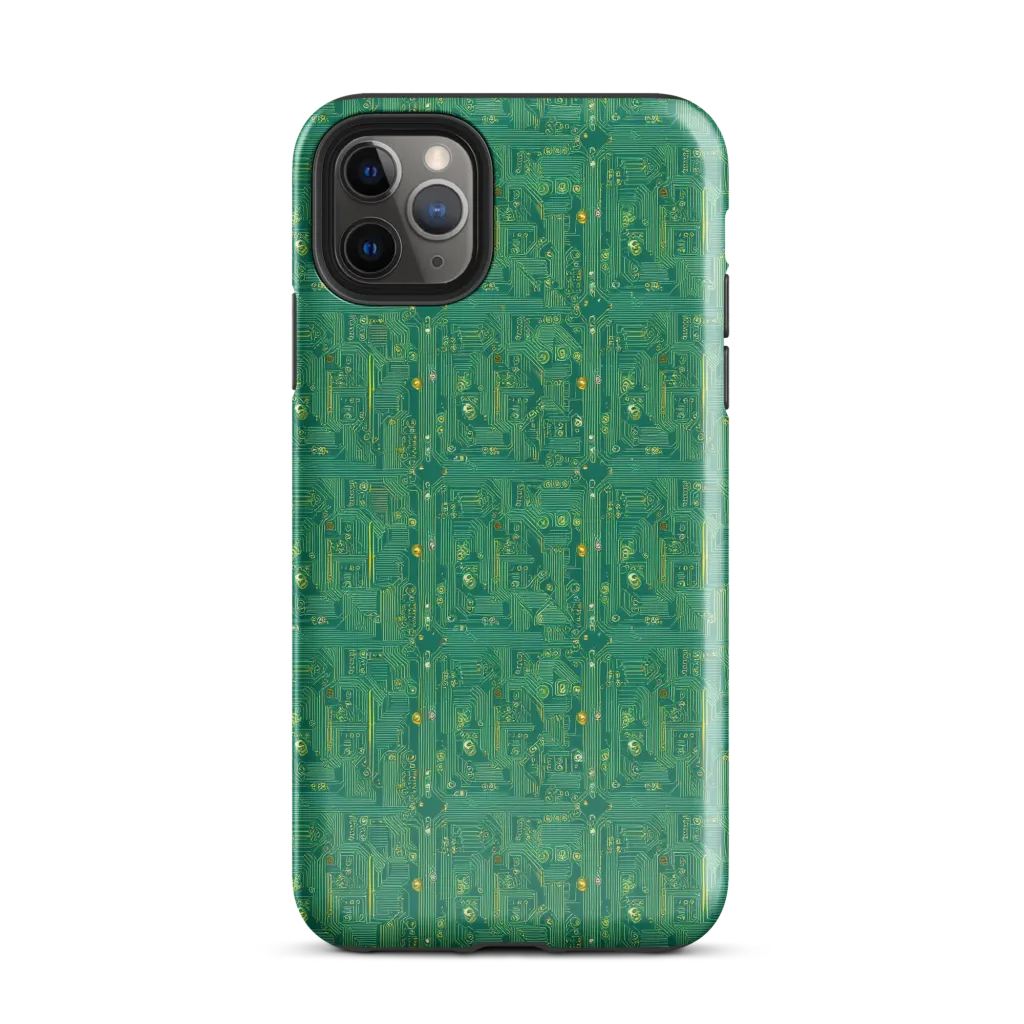 Golden Motherboard on Tough Case for iPhone® — Front