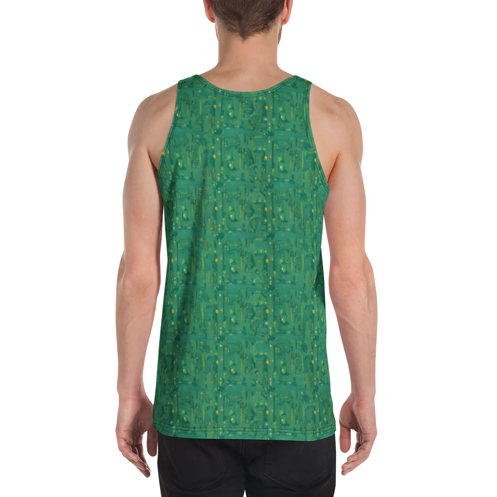 Golden Motherboard on Men's Tank Top — Back