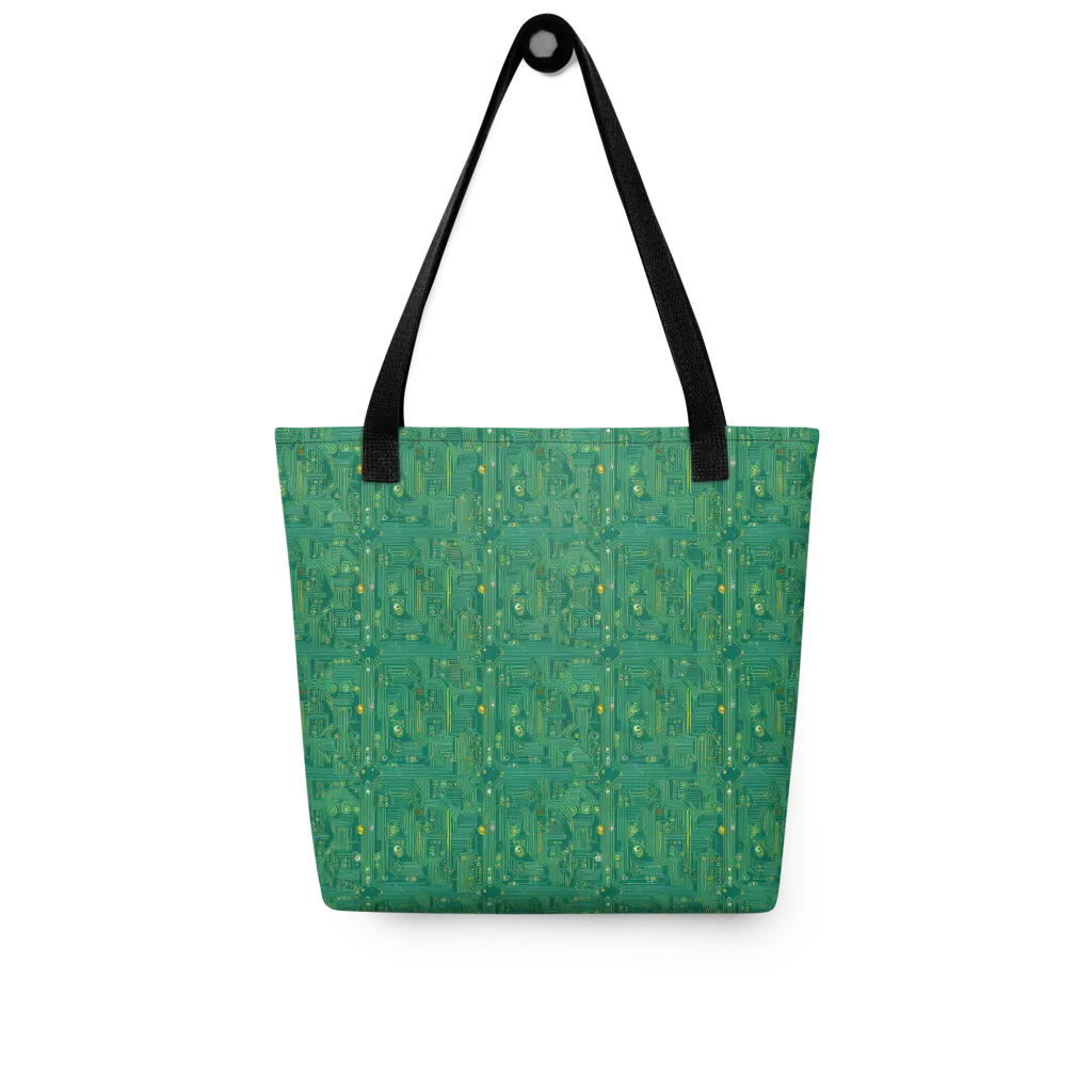 Golden Motherboard on Tote Bag — Front