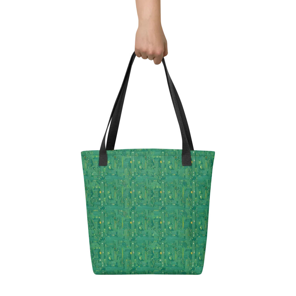 Golden Motherboard on Tote Bag — Front