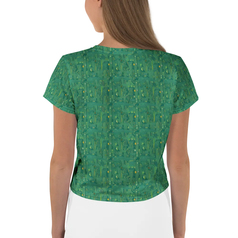 Golden Motherboard on Crop Tee — Back