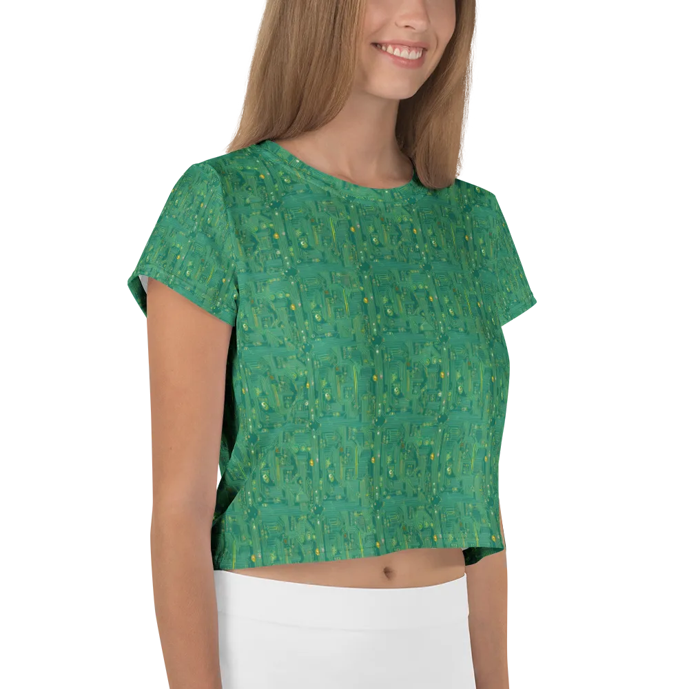Golden Motherboard on Crop Tee — Right