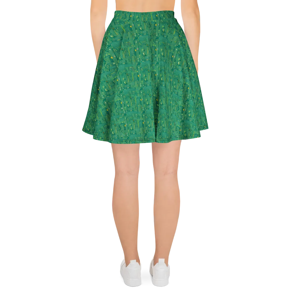 Golden Motherboard on Skater Skirt — Back
