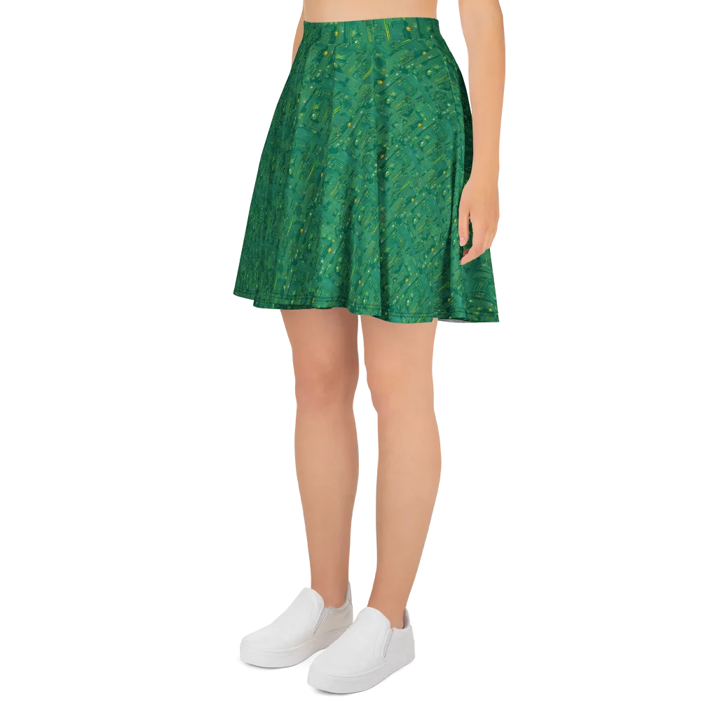 Golden Motherboard on Skater Skirt — Left
