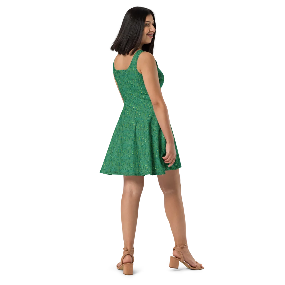 Golden Motherboard on Skater Dress — Right