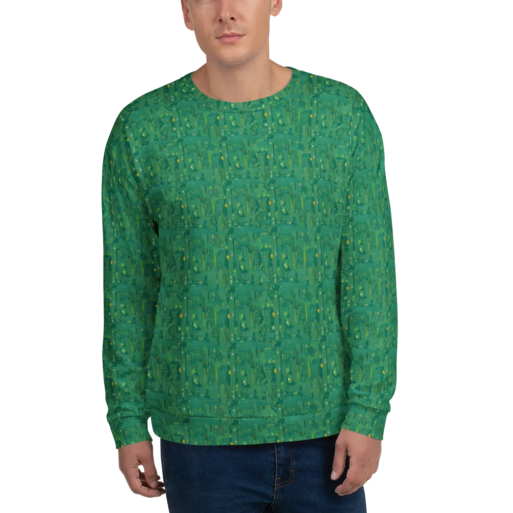 Golden Motherboard on Sweatshirt — Front