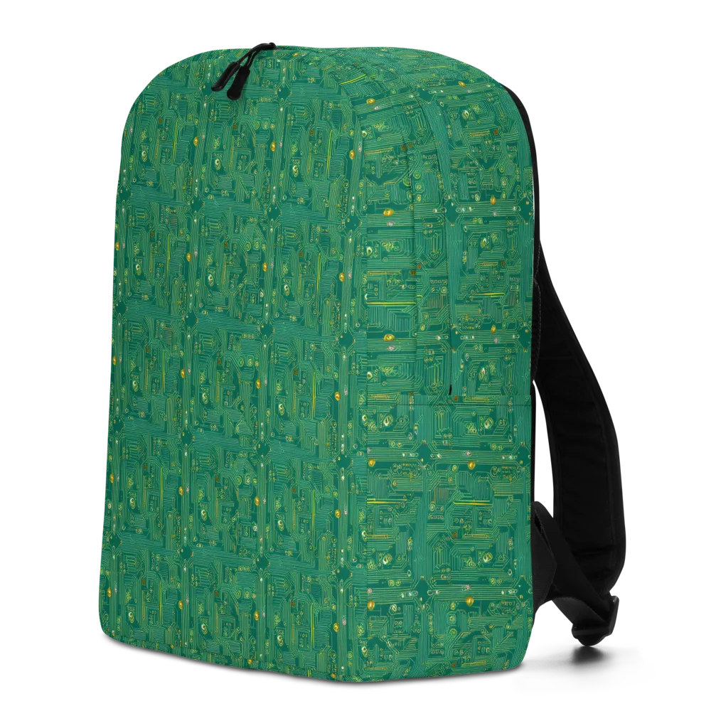 Golden Motherboard on Minimalist Backpack — Left