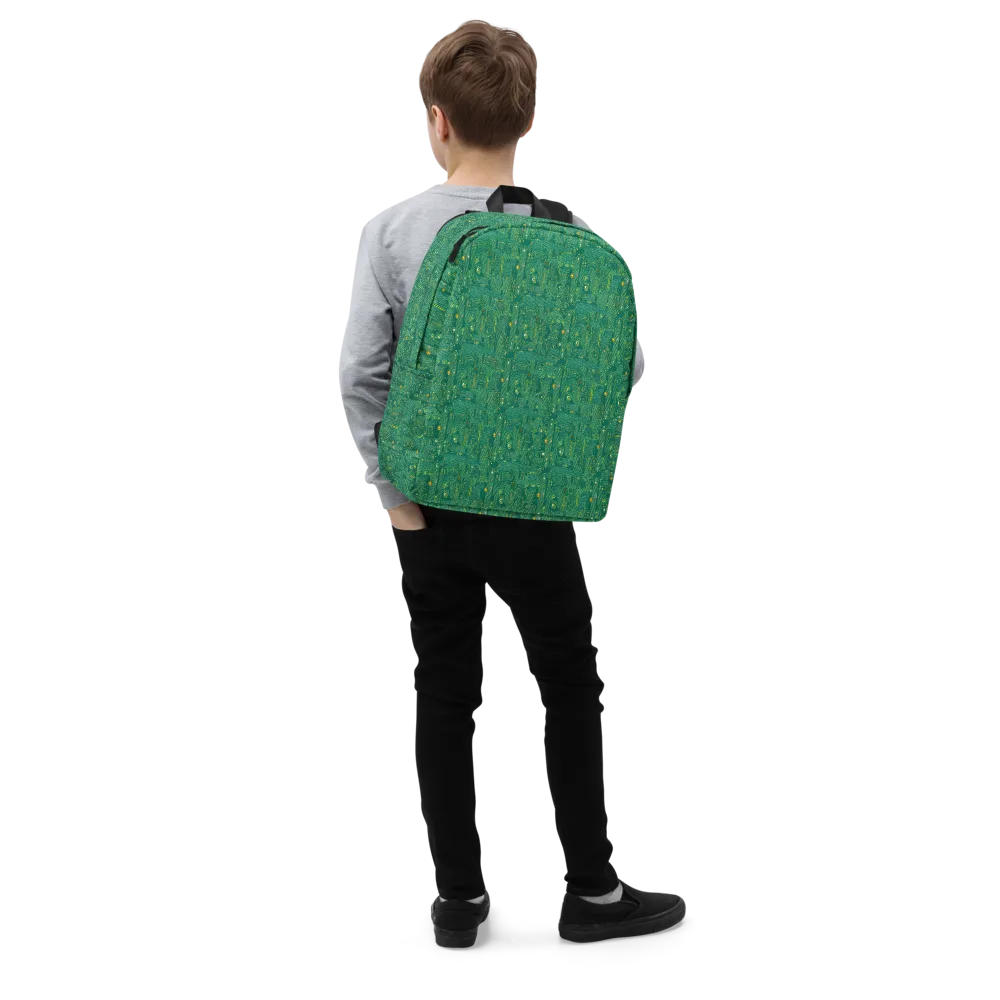 Golden Motherboard on Minimalist Backpack — Right Front