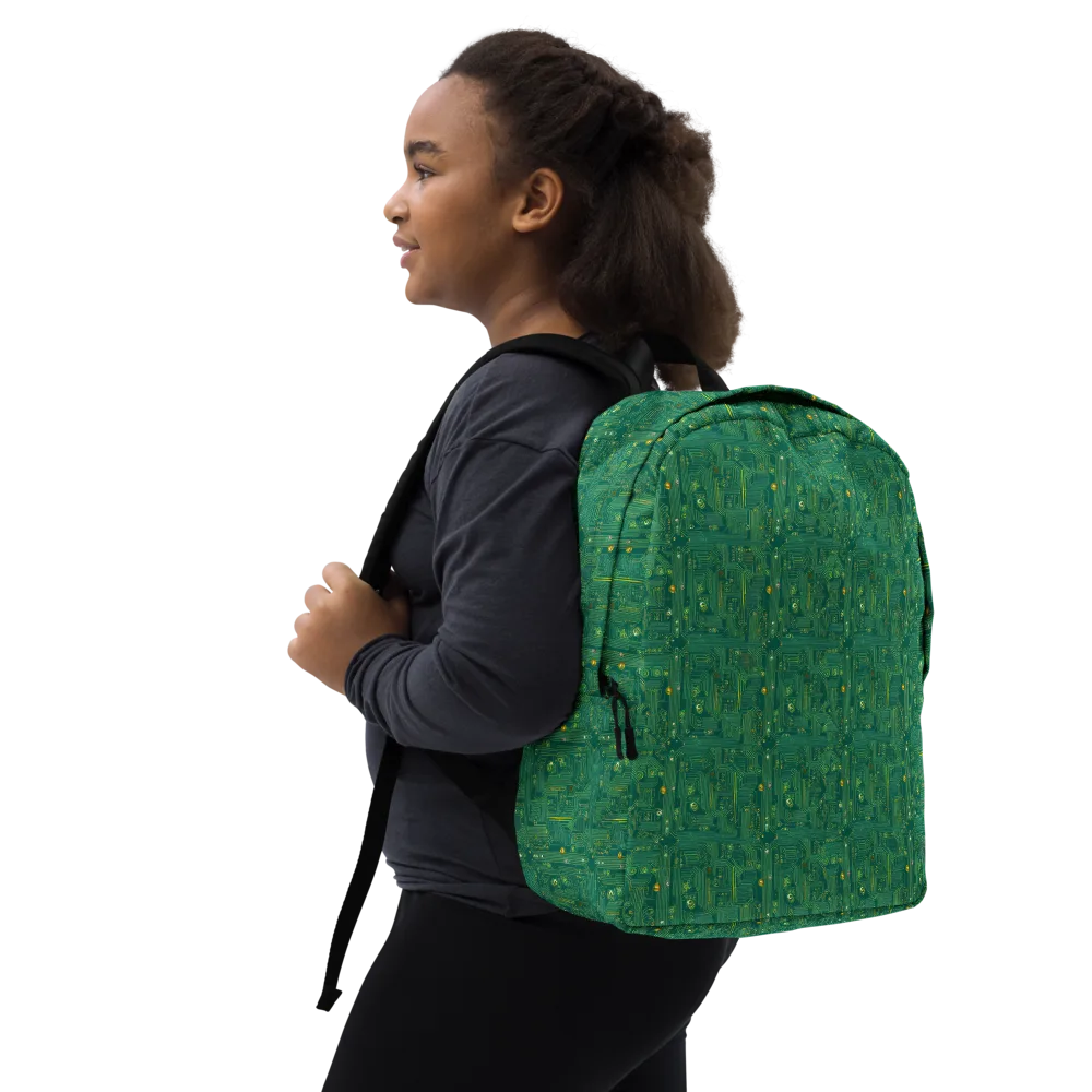 Golden Motherboard on Minimalist Backpack — Right Front