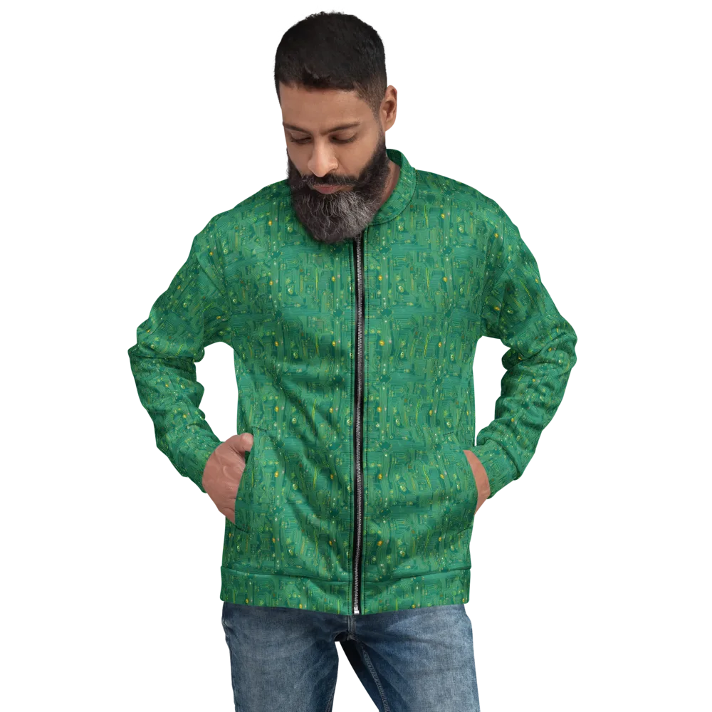Golden Motherboard on Bomber Jacket — Front