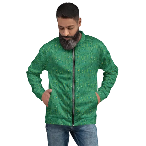 Golden Motherboard on a Bomber Jacket