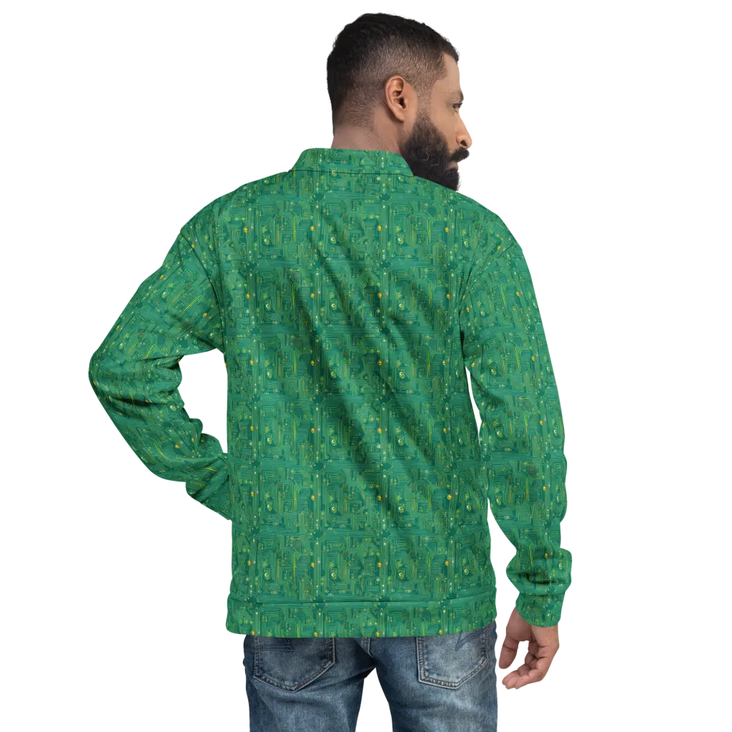 Golden Motherboard on Bomber Jacket — Back