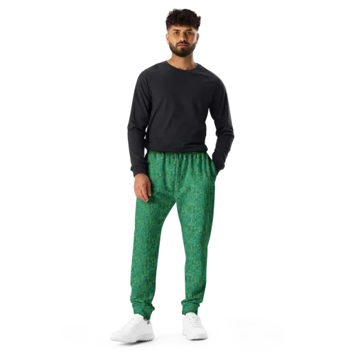 Golden Motherboard on a Men's Joggers