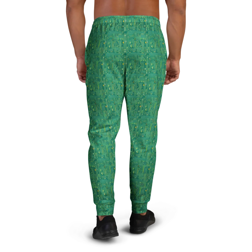 Golden Motherboard on Men's Joggers — Back